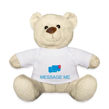 Message me / Mail me 2c - Nounours - blanc - Devant