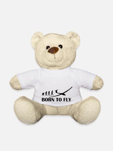 born to fly - Teddy Bear - white