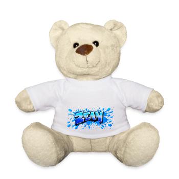 ZEAN GRAFFITI NAME PRINTABLE - Teddy Bear - white - Front