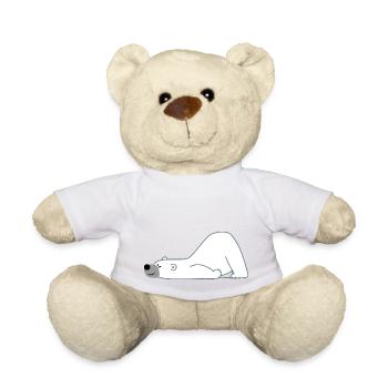 Facetious Cartoon Polar Bear by Cheerful Madness!! - Teddy Bear - white - Front