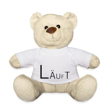 Läuft Coole Sprüche - Teddy - Weiß - Vorne