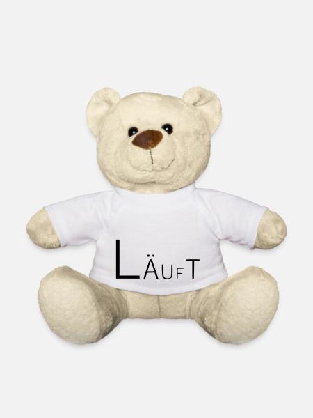 Läuft Coole Sprüche - Teddy - Weiß