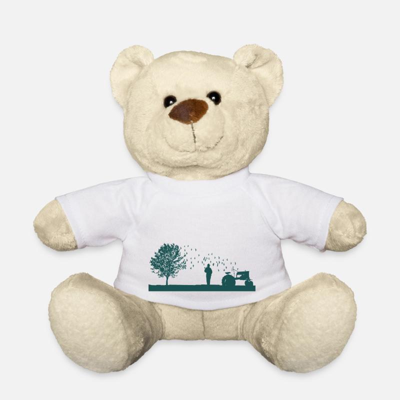 oldtimer Bauer Farmer Landleben Traktor - Teddy - Weiß