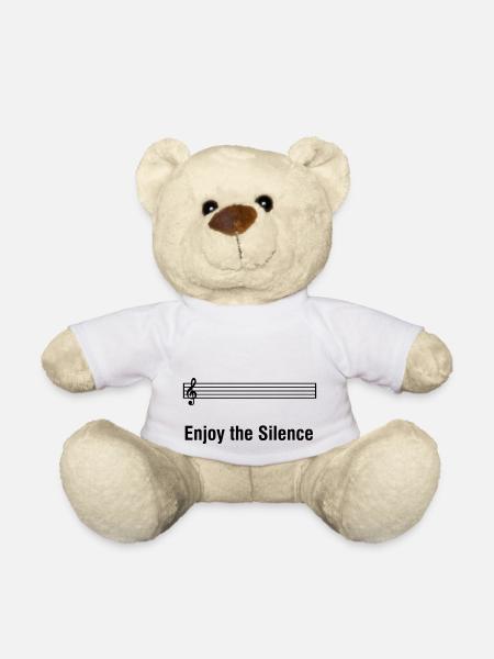 Enjoy The Silence - Funny musician humor - Teddy Bear - white
