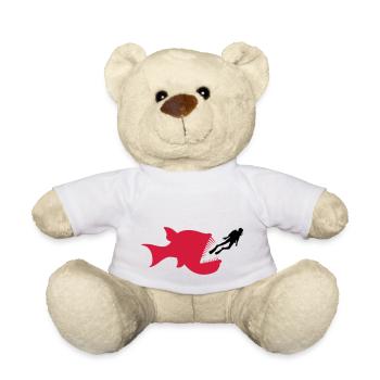 monster taucher tiefsee fisch gefaehrlich zaehne h - Teddy - Weiß - Vorne