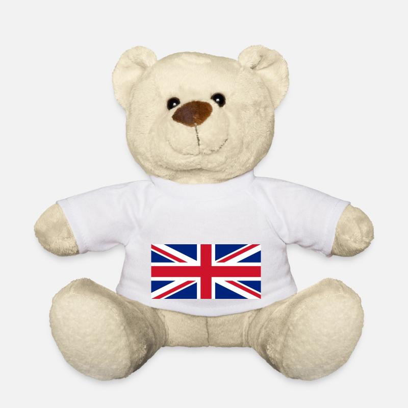 Drapeau anglais - Nounours - blanc
