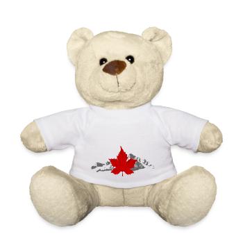 Canada - Maple Leaf & Mountain - Teddy - Weiß - Vorne