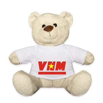 Vietnam Fahne Flagge VNM - Teddy - Weiß - Vorne