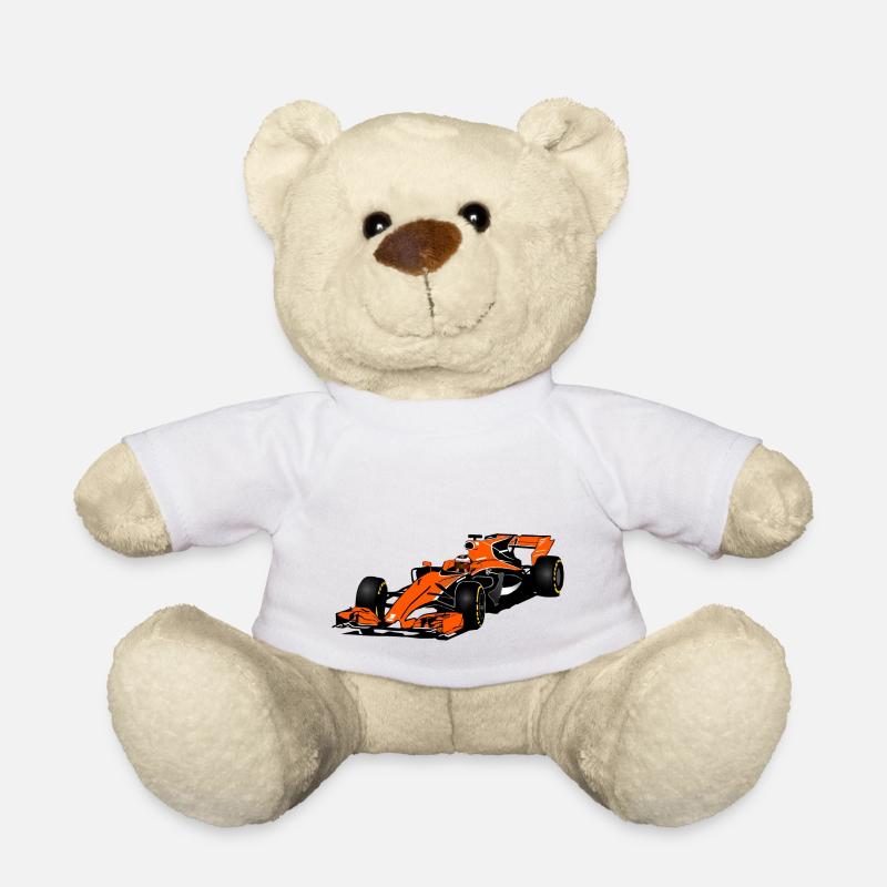 Racecar - Rennauto - Teddy - Weiß