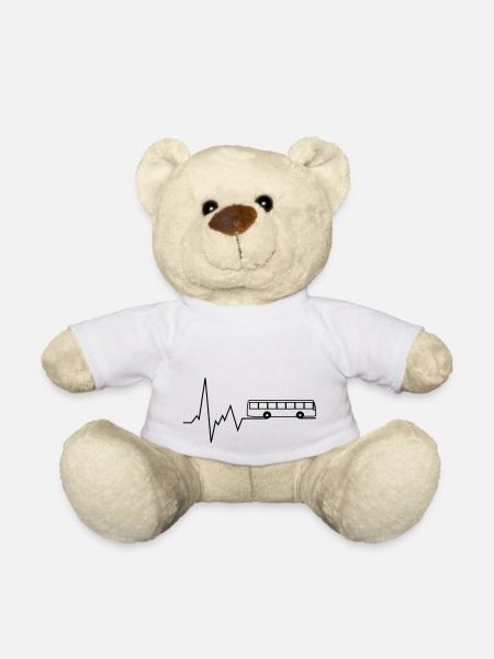 herzschlag bus - Teddy - Weiß