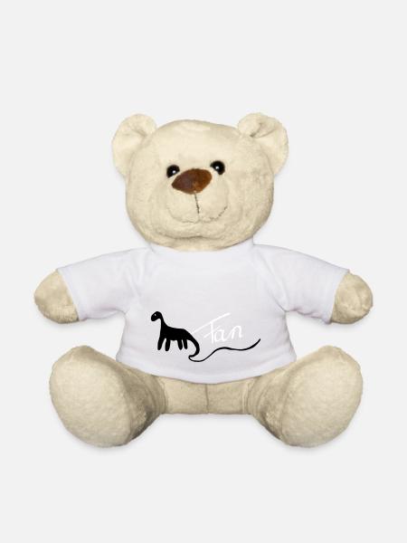 Dino Fan - Teddy Bear - white