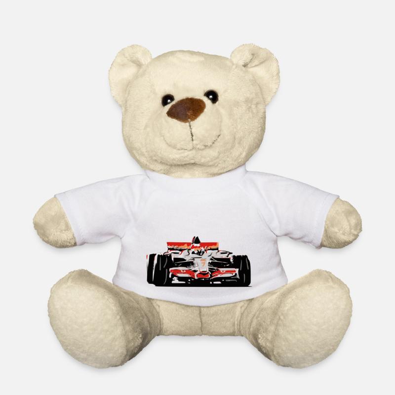 Race car - Teddy Bear - white