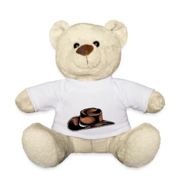 chapeau de cowboy dessin - Nounours - blanc - Devant