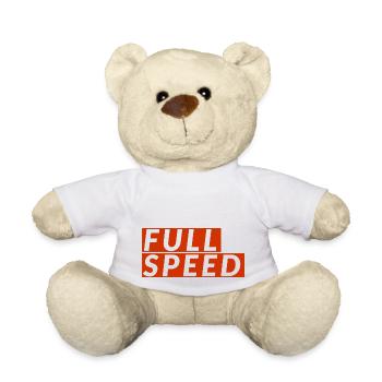 FULL SPEED Cool T-Shirt for motorists - Teddy Bear - white - Front