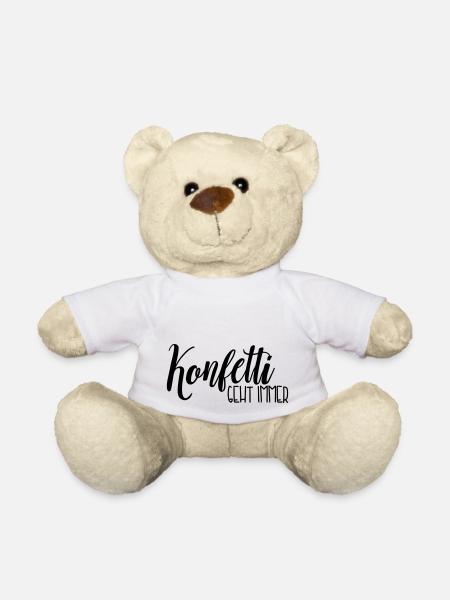 Les confettis vont toujours - Nounours - blanc