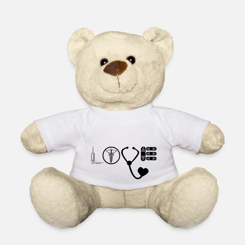 Krankenschwester - Love - Sanitäter Pfleger - Teddy - Weiß