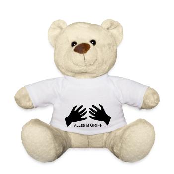 Hand auf die Brust - Teddy - Weiß - Vorne