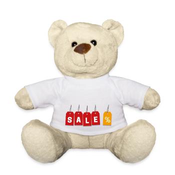 SALE Etiketten - Teddy - Weiß - Vorne