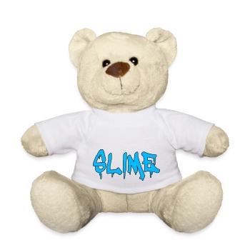 Slime Blue - Teddy Bear - white - Front