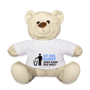 Ist das Kunst oder kann das weg? Museum Maler Müll - Teddy - Weiß - Vorne