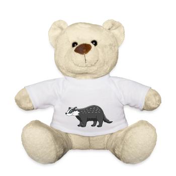 Badger - Teddy Bear - white - Front