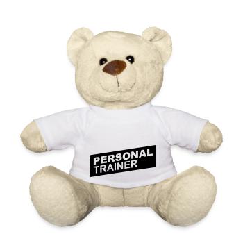 personal trainer black up - Teddy Bear - white - Front