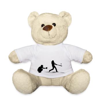 Baseball catcher, batter and umpire baseball game - Teddy - Weiß - Vorne