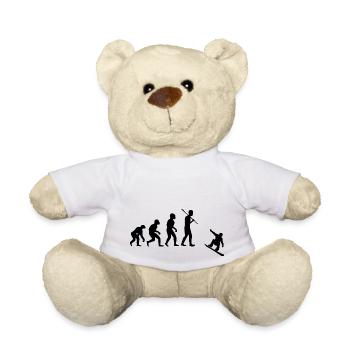 Snowboard Snowboarder - Teddy Bear - white - Front