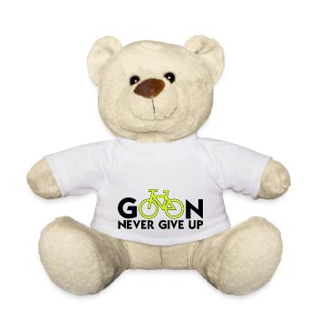 go on never give up (cycling) think positive - Teddy Bear - white - Front