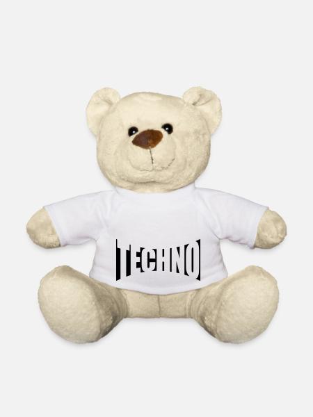 Party Musik Techno - Teddy - Weiß