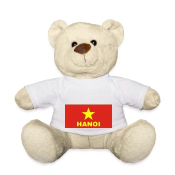 Hanoi City in Vietnamese Flag - Teddy Bear - white - Front