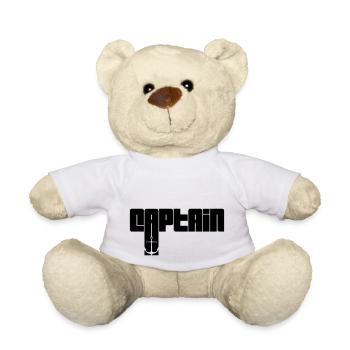 Text Captain Logo - Teddy Bear - white - Front