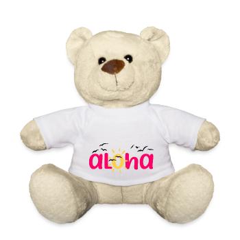 Aloha - Teddy Bear - white - Front
