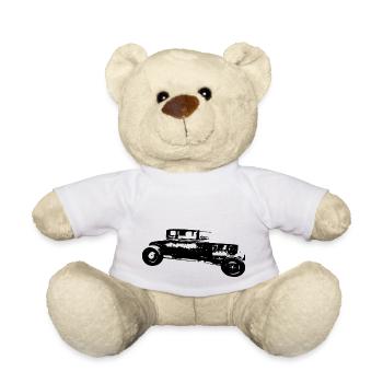 Car - Teddy Bear - white - Front