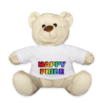 HAPPY PRIDE - Teddy Bear - white - Front