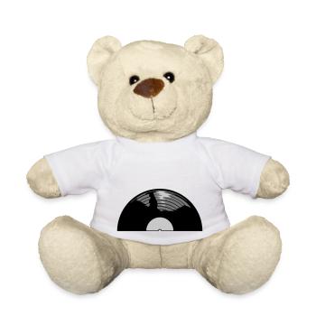 Half Vinyl Record Music - Teddy Bear - white - Front