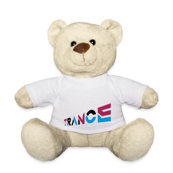 Music Trance Lettering Design - Teddy Bear - white - Front