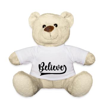 Believe - citation positive - Nounours - blanc - Devant