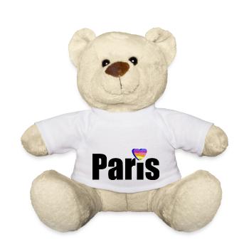 Paris - Europe - Nounours - blanc - Devant