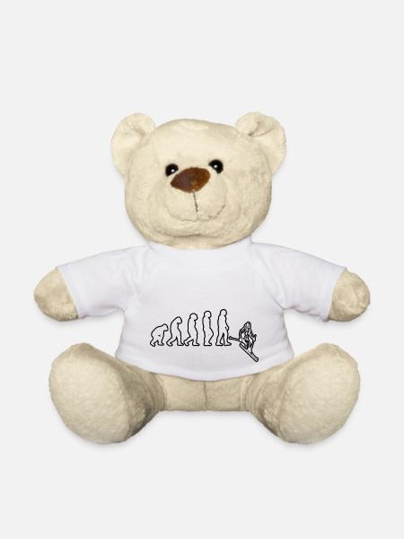 Skifahren Weihnachten Ski Wintersport Skifahren - Teddy - Weiß