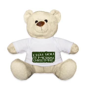 fun fish hook carolina fish under the tree - Teddy Bear - white - Front