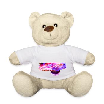 Crystal ball in the play of lights - Teddy Bear - white - Front