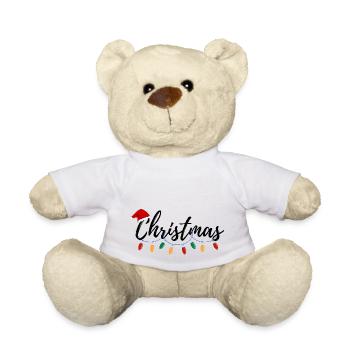 Weihnachtsgeschenk - Teddy - Weiß - Vorne
