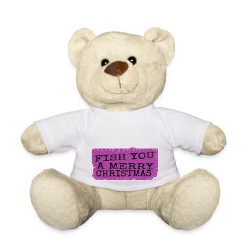 fishing boat sea bass fishing tshirts gift idea - Teddy Bear - white - Front