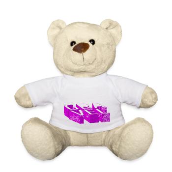 Gravel, mountain biking, passion cycling, cyclist - Teddy Bear - white - Front