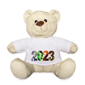 2023 Ready Set Go - Jahreswechsel - Frohes Neues - Teddy - Weiß - Vorne
