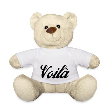 Voilà idee cadeau - Nounours - blanc - Devant