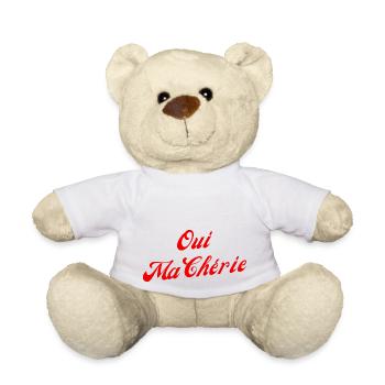 Oui ma chérie - Nounours - blanc - Devant
