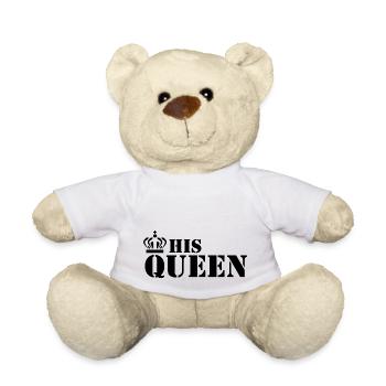 Sa reine son couple roi noir - Nounours - blanc - Devant