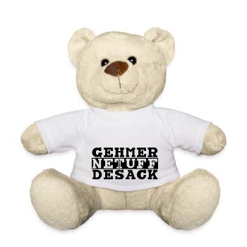 GEHMERNETUFFDESACK schwarz - Teddy - Weiß - Vorne